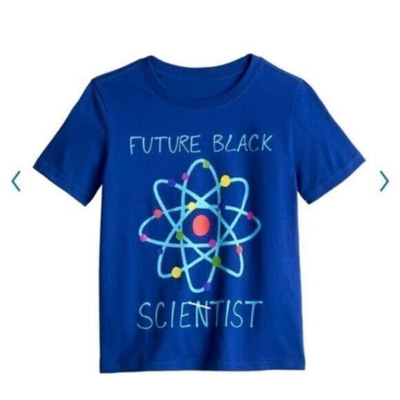 🌸3for$15🌸 NWT - Kids Navy Tee “Future Black Scientist” - Size 6 - Picture 1 of 2